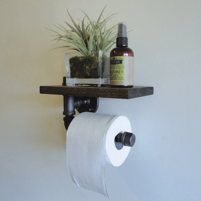 American Country Style Z Vintage Anese Iron Pipes Sanitary American Country Style Z Vintage Anese Iron Pipes Sanitary Toilet Paper Holder Wood Shelving Shelf In Bath Hardware Sets From Home Improvement On