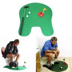 Potty Putter Гольф в туалете игровой комплект для мини-гольфа Туалет подкладка для гольфа зеленая новая игра для мужчин и женщин практичные шутки