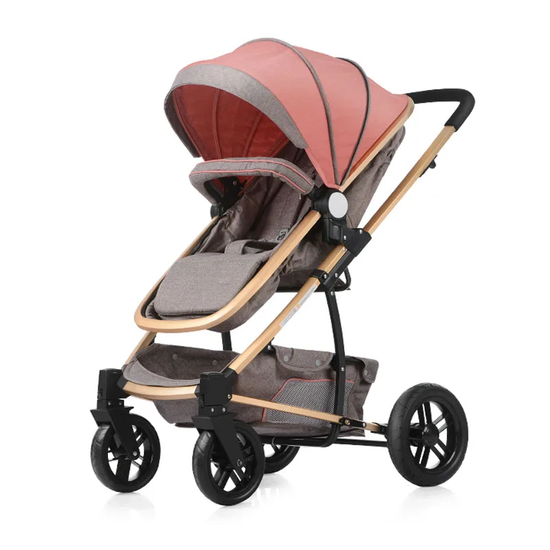 Jual Mewah Kereta Dorong Bayi 3 In 1 Tinggi Melihat Empat Wheel Portabel Jogging Kereta Dorong Bayi Baru Lahir Bayi Kereta Bayi Kamar Bayi Kereta kursi Mobil