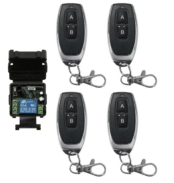 

xuanlongyuan DC12V 24V 1CH 10A Wireless Remote Control Light Switch relay Receiver Module RF Transmitter/Garage Doors/lamp
