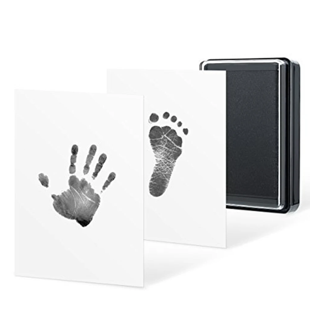 Pedograph Babys DIY ног Babys DIY ручной экологически чистые детские Handprint черный Inkpad след уход след масла