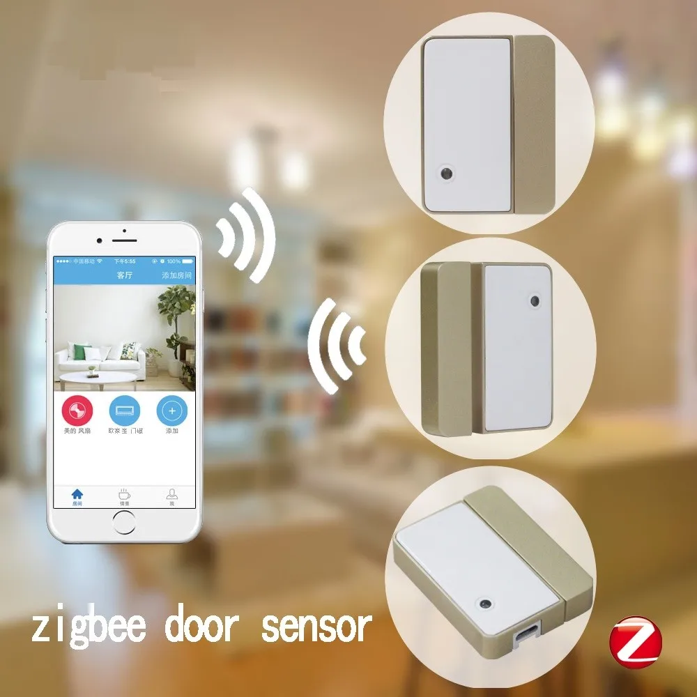 Zigbee ha1.2 Беспроводной датчик двери, двери детектора, магнитный контакт для дома аварийной системы безопасности