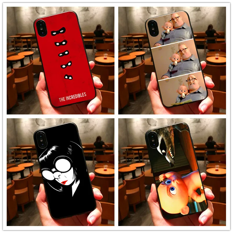 The Incredibles 3 Jack Edna soft TPU Silicone phone case for iphone 6 7 8 plus X10 5 cover cases | Мобильные телефоны и
