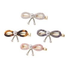 1 шт. Корейская милая Мода бант полые заколки для волос уксусная кислота акриловая заколка для волос 4 цвета аксессуары для укладки волос для женщин девочек