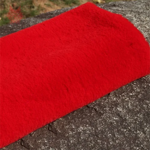 Разноцветный 1,5 см длинный искусственный кроличий мех Ткань пушистый мех tissu stoffen для DIY аксессуаров обивка одежды 160*50 см SP4636 - Цвет: Red per pic