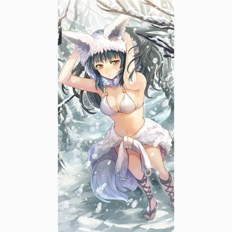 

Adult Bamboo Fiber Bath Towel Large Thick Textile Beach Towels Hotel Bathrobe Anime Bikini Girl Print Throw Blanket 70 X 140CM