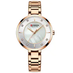 Женские кварцевые часы лучший бренд Роскошные часы женские наручные часы из розового золота модные женские наручные часы Curren Reloj Mujer Montre Femme