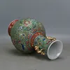 Jingdezhen Antique Double Ears Ceramic Classic Handmade Tabletop Vase For Decoration 4