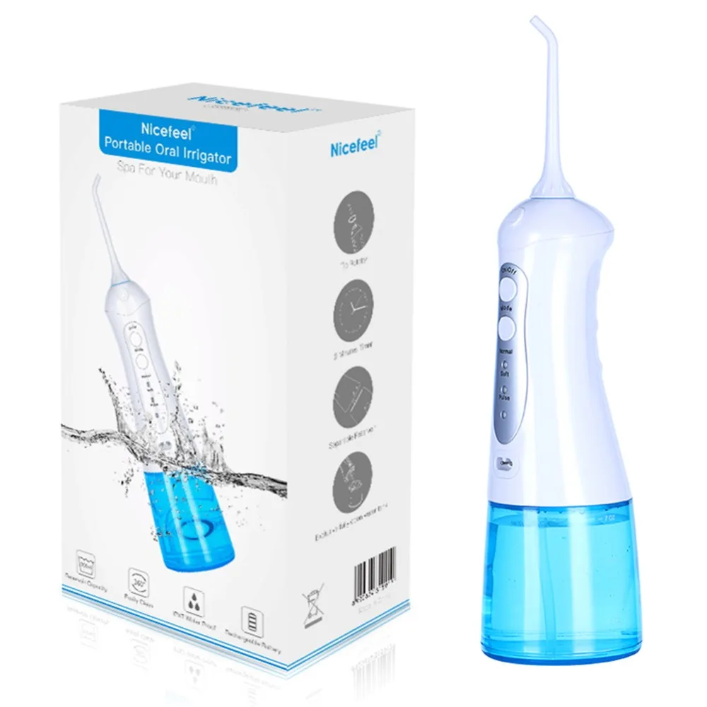 

Oral Irrigator Portable Dental USB Water Flosser Water Jet Electric Cordless 300ML Tank Water Pick Teeth Brush water floss