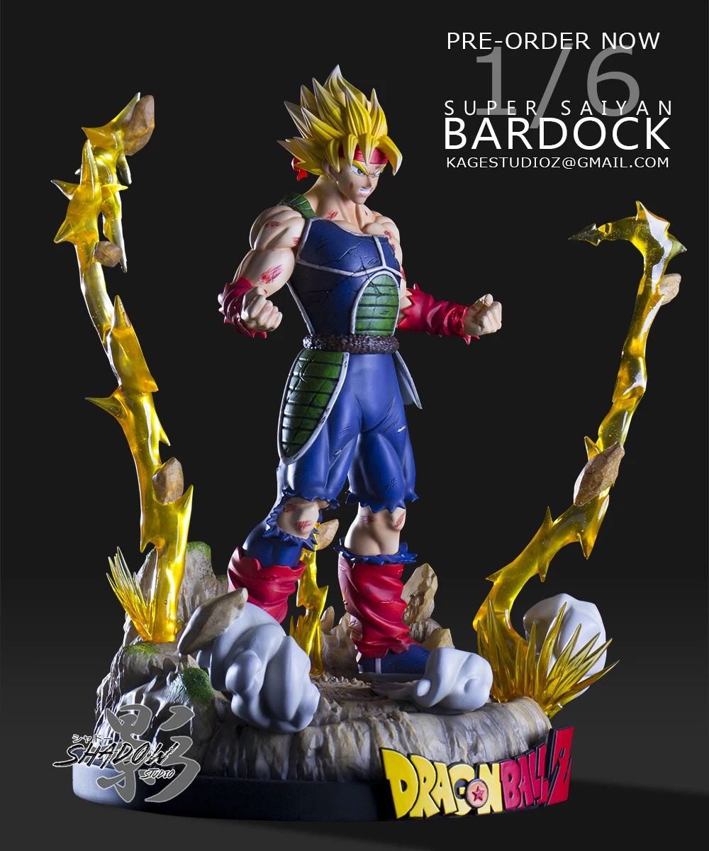 Модельные вентиляторы inlock shadow studio Dragon Ball Z 28 см Сон Гоку отец Супер saiyan Burdock gk каучуковая фигурка игрушка для коллекции