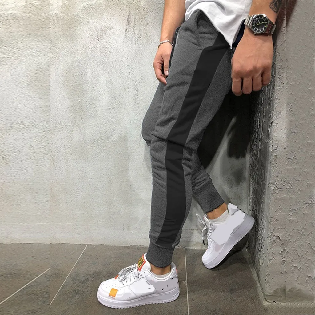 Dark Gray Jaycosin модные легкие мужские спортивные штаны, свободные прямые брюки размера плюс, удобные брюки Pantalones Ligeros De Los Hombres - Цвет: Dark Gray