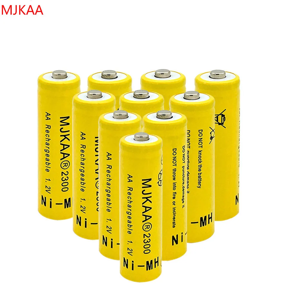

10pcs 1.2V Ni-MH AA 2300mAh Rechargeable Batteries 2A Neutral Battery Rechargeable Battery AA Batteries