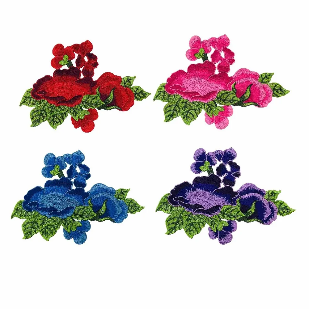 1Pcs 18.5*13.5cm New Delicate Embroidery Clothing Applique Flower Patches DIY Ethnic Style Collar | Дом и сад