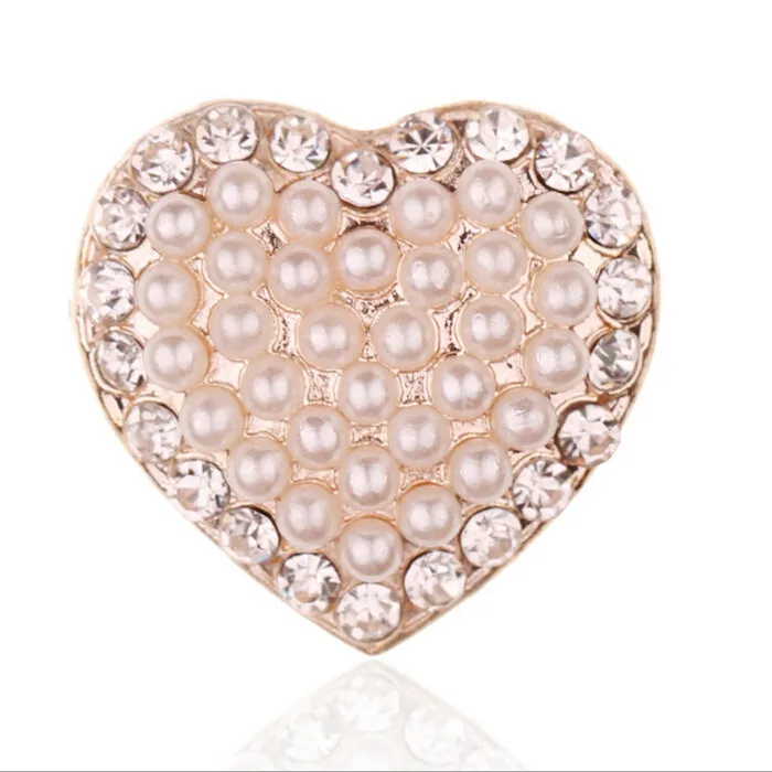 Buy 10pcs/lot 2.2*2.1cm Heart shape pearl rhinestone