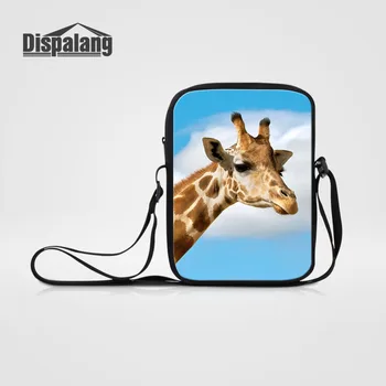 

Dispalang Women Men Mini Messenger Bags Preppy Style Kids Bookbag Giraffe Animal Print Cross Body Bag School Casual Handbag