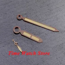 Золотисто-оранжевые светящиеся часы ручной работы подходят для 6497 6498 ST36 серийного часового механизма H27