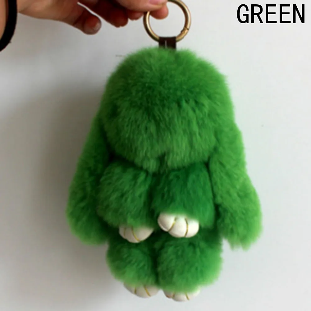 

zheFanku Faux Rabbit Fur Rabbit Bunny Keychain Fashion fur keychain Toy Doll Hanging Pendant Jewelry Accessories Keyring