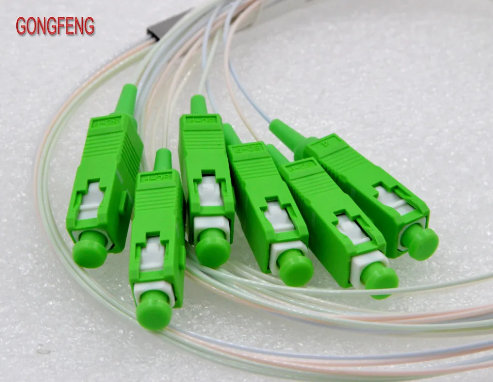 GONGFENG 10 шт. новый разъем 0 9 мм одномодовый 1:6 оптоволоконный Сплиттер PLC