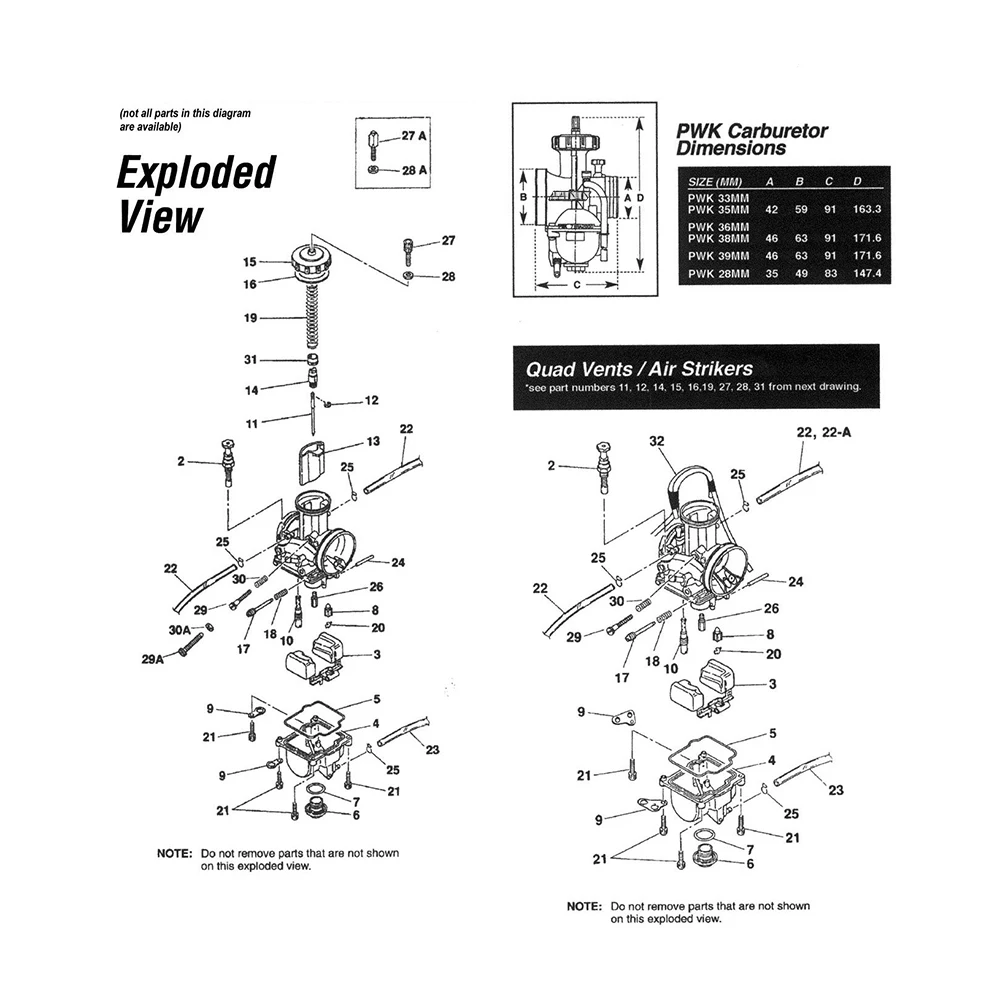 Sclmotos 34,36,38,40,42mm Air Striker Motorcycle PWK Carburetor 2/4T Engine Scooter UTV ATV Dirt Bike Off Road 150 500CC-in Carburetor from Automobiles ...