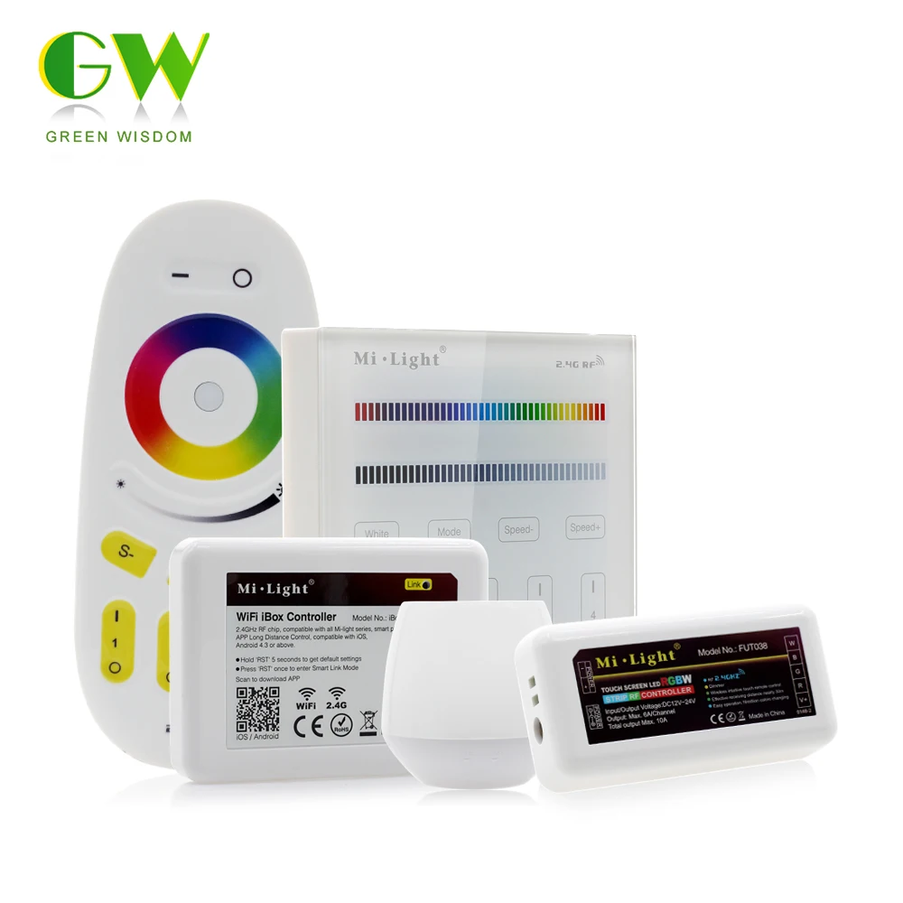 

Mi.Light LED RGBW Controller RF 2.4G / Wifi Remote Control DC12-24V for RGB RGBW LED Strip