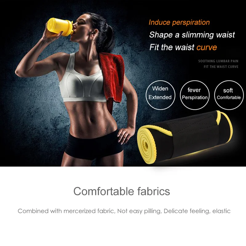 Adjustable Waist Tummy Trimmer Slimming Sweat Belt Fat Burn Shaper Wrap