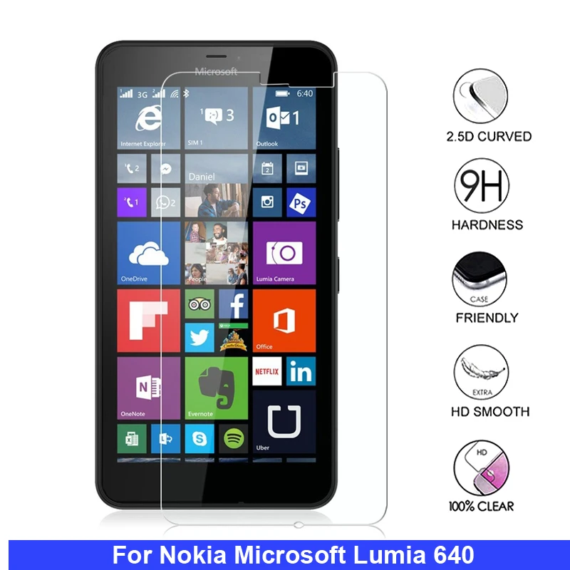 2 шт. закаленное стекло для Microsoft Lumia 640 LTE Dual SIM 5 0 &quotЗащитная пленка экрана Nokia