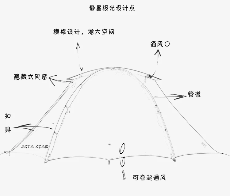 ASTA GEAR Aurora 2 палатка для кемпинга ul палатка для альпинизма