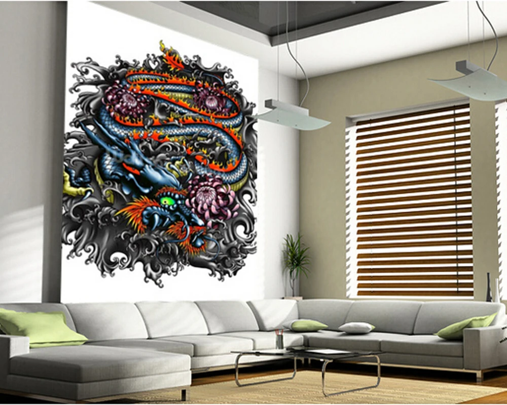 

Custom wallpaper for walls 3 d, Japanese Dragon for the sitting room the bedroom TV setting wall PVC papel de parede