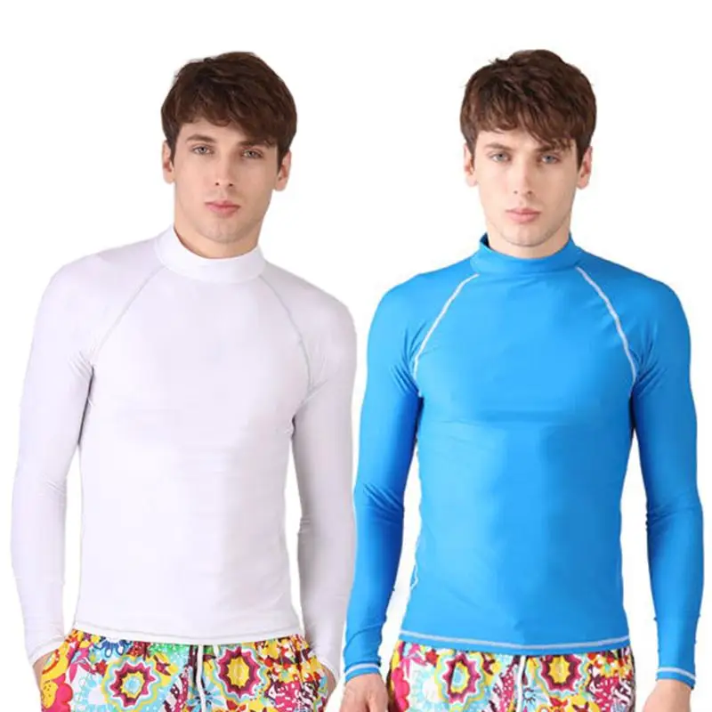 SBART men Long Sleeve Tight Tops UPF50+ Sun Protective Swimwear