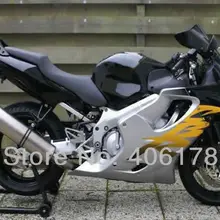 Самые дешевые Обтекатели для CBR600F4 1999 2000 CBR 600 F4 99 00 черные и серебряные Обтекатели(литье под давлением