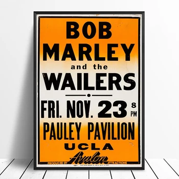 

Bob Marley And The Wailers Pauley Pavilion Concert Poster 1979 Fine Art Wall Art Reggae Rare Home Decor Wall Art Canvas Print