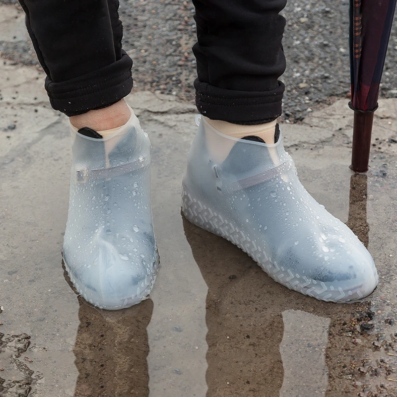 

1 Pair Reusable Silicone Rain Boots Men Woman Kids Rainproof Overshoes Non-Slip Washable Waterproof Shoe Protectors Rain Boots