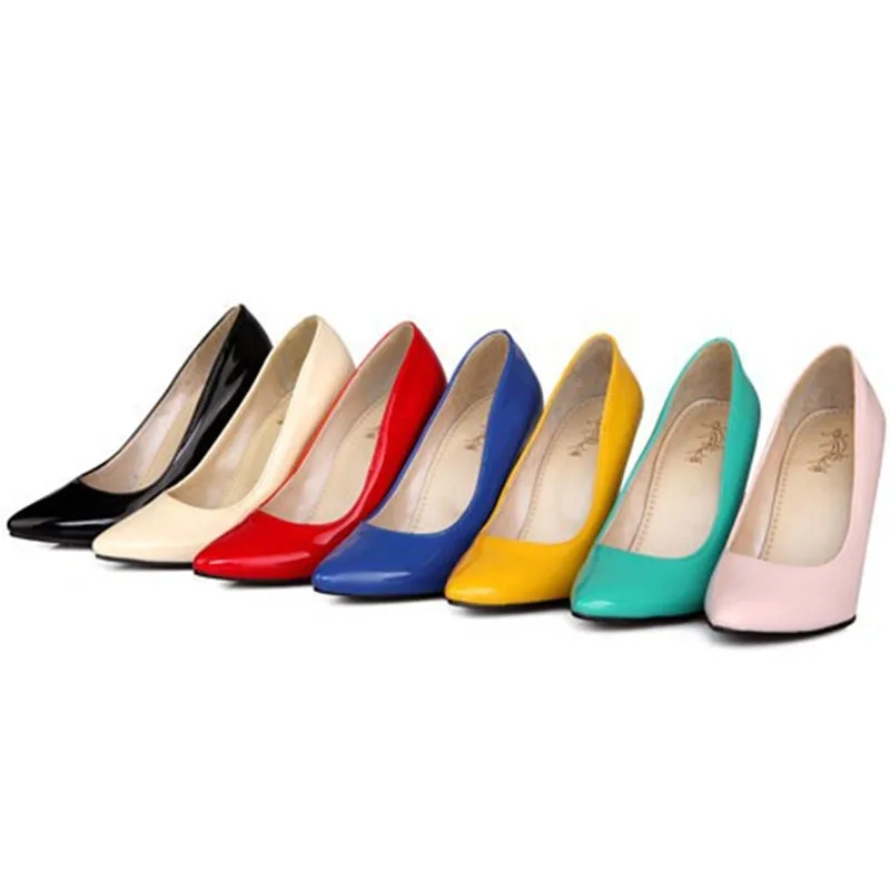 ENMAYLA 7 Colors Women Stiletto High Heel Shoes Woman Sexy Pointed Toe Wedding Shoes Fashion Heels Pumps Ladies Shoes Big Size