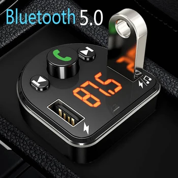 

JINSERTA 2020 Bluetooth 5.0 Handsfree Wireless FM Transmitter LCD MP3 Player USB Charger Car Accessories dropshipping