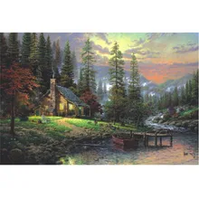 Флуоресцентные бумажные пазлы с изображением леса и пейзажа, 1000 штук, фосфоресцирующие Пазлы 1000 для взрослых, Детские пазлы