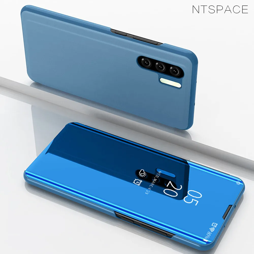 NTSPACE Smart APP Mirror Clear View Flip Case For Huawei P30 Plus Leather Stand Holder Cover Lite | Мобильные телефоны и