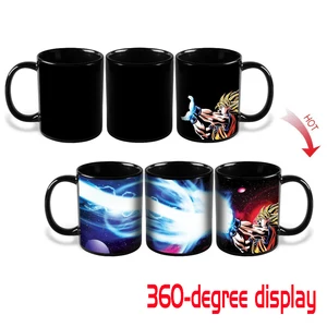 Dragon Ball Z Goku Heat Reactive Mug Coffee Cup Kamehameha Super Saiyan Color Changing Heat Change Ceramic Caneca Novelty Gift