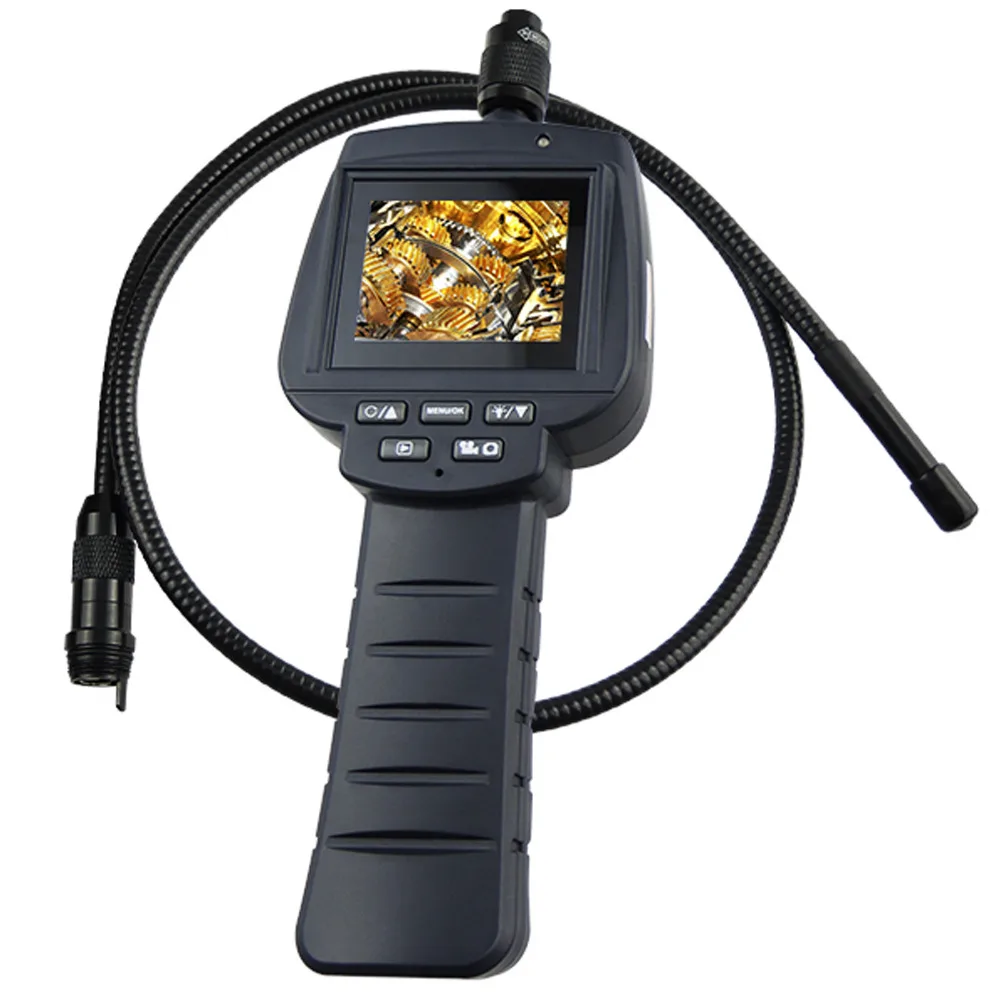 

9mm Camera 2.4" HD Recordable Video Inspection Endoscope Snake Scope 1M Cable Industrial Borescope 4 LED PAL / NTSC