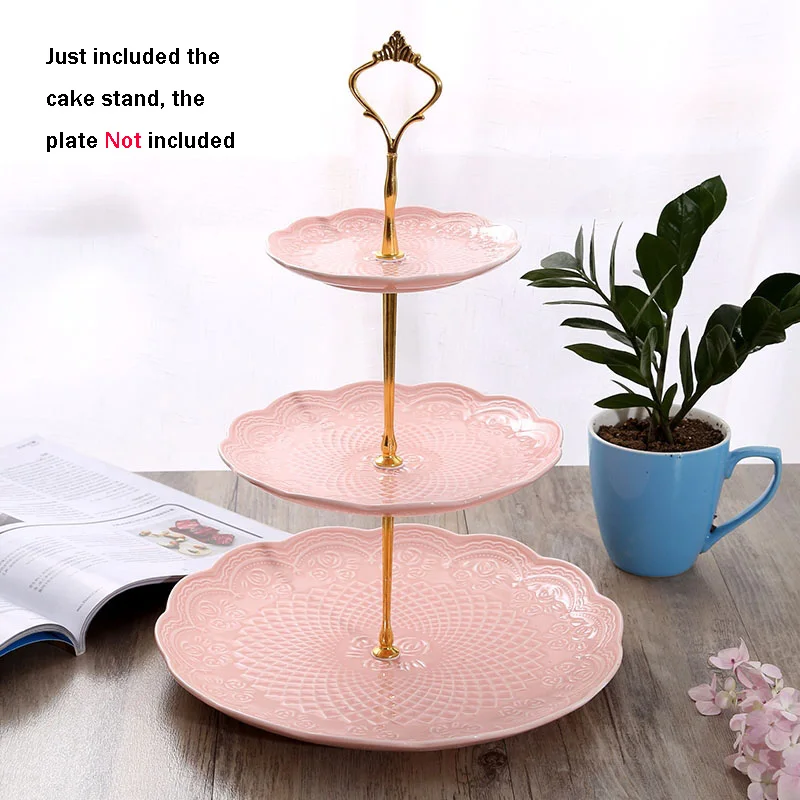 

cake plate stands New 2/3 Tier Cake Plate Stand Cupcake Fittings Silver Golden Wedding Party Plates stand ONLY (Plate Not Sent)