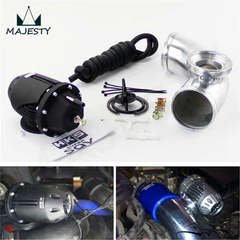 

2.25" 57mm 90 degree Flange Pipe+ ADJUSTABLE ssqv SQV Blow Off Valve BOV II 2 BLACK