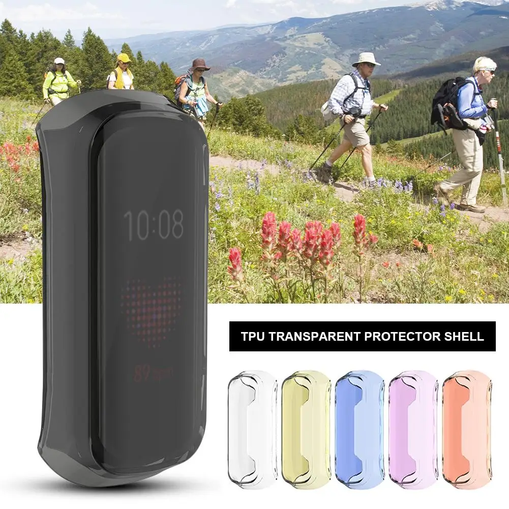

360 Square Clear TPU Protector Case Cover Shell For Samsung Galaxy Fit-e R375 Smart Bracelet Protective Shell Avoid Scratches