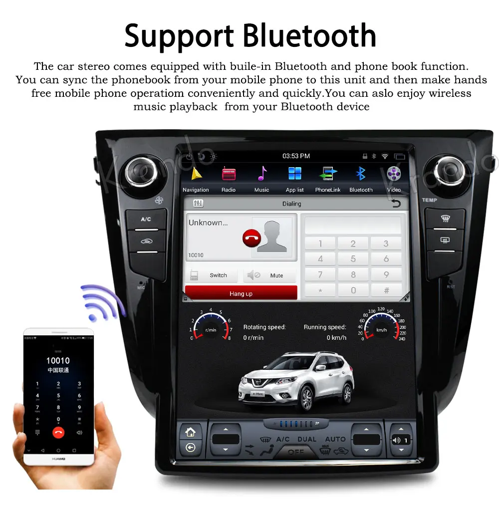 Krando Android 8,1 12," вертикальный экран для Nissan X-TRAIL Qashqai 2013- головное устройство автомобиля радио навигация Мультимедийная система