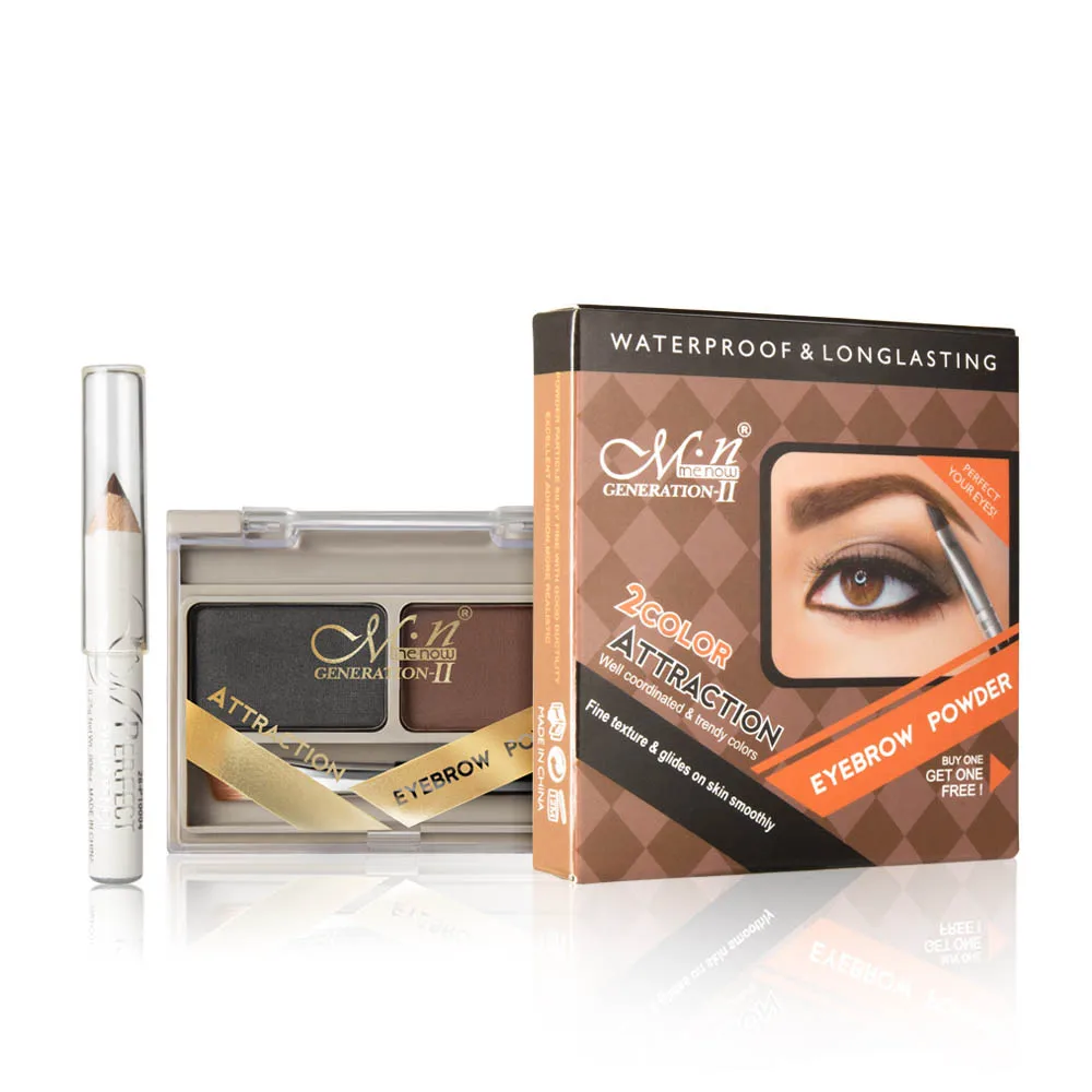 2 Colors Long lasting Waterproof Eyebrow Powder Eyeliner Brown With