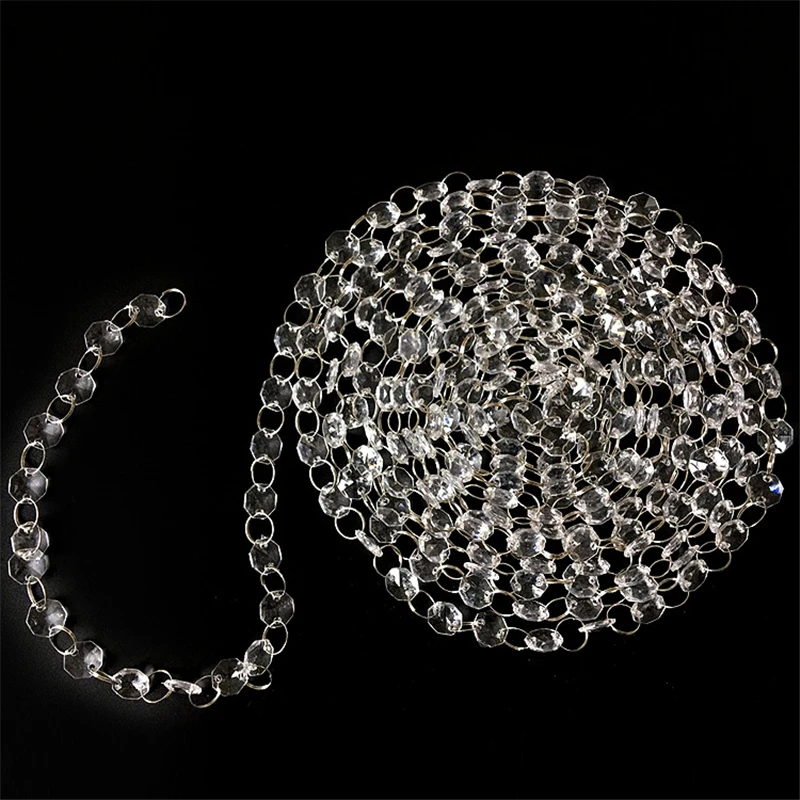 1 м украшения для дома прозрачные акриловые бусины подвески гирлянды люстры