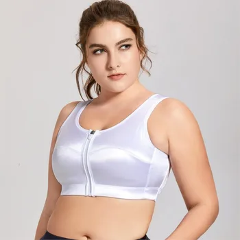 

Women's High Impact Back Support Zip Front Close Plus Size Sports