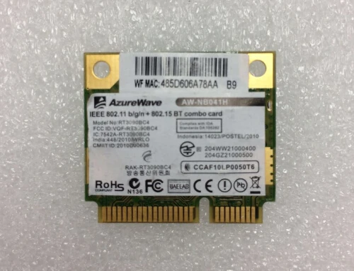 AzureWave AW NB041H RT3090BC4 Половина мини PCI e Беспроводная WLAN + BT Bluetooth беспроводная