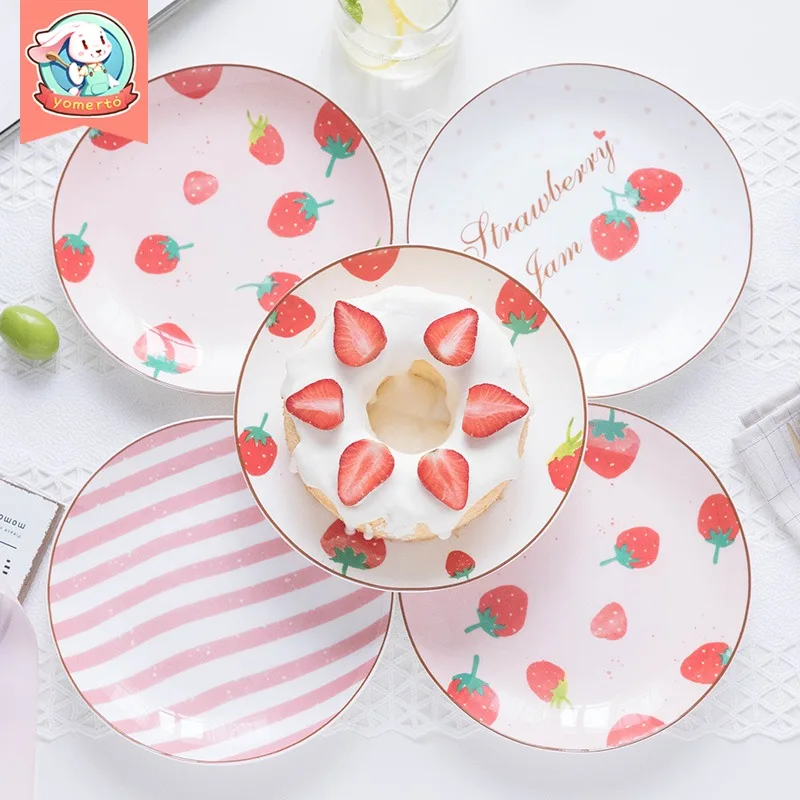 

Cute Plate Set Dish Household Personality Creative Steak Ceramic Plate Tableware Serving Dishes Dessert Tray Wedding Plates