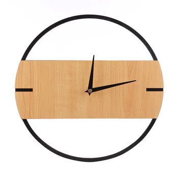 

Silent Wall Clock Vintage Retro Modern Design Simple Wooden Wall Clocks Bedroom Home Decor Hanging Watch timer 2018