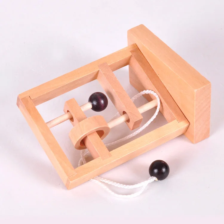 

Wooden three-dimensional puzzle space thinking rope-unlocking toy