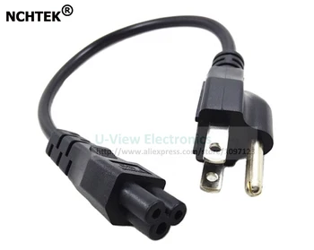 

NCHTEK Nema 5-15P Male to IEC 320 C5 Female Computer Laptop Portable AC Power Short Cable About 30CM/Free Shipping/10PCS